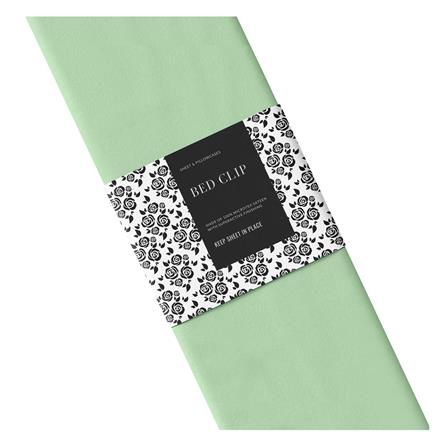 ผ้าปูที่นอน 6.5 ฟุต BED CLIP MICROTEX สี  MINT_3
