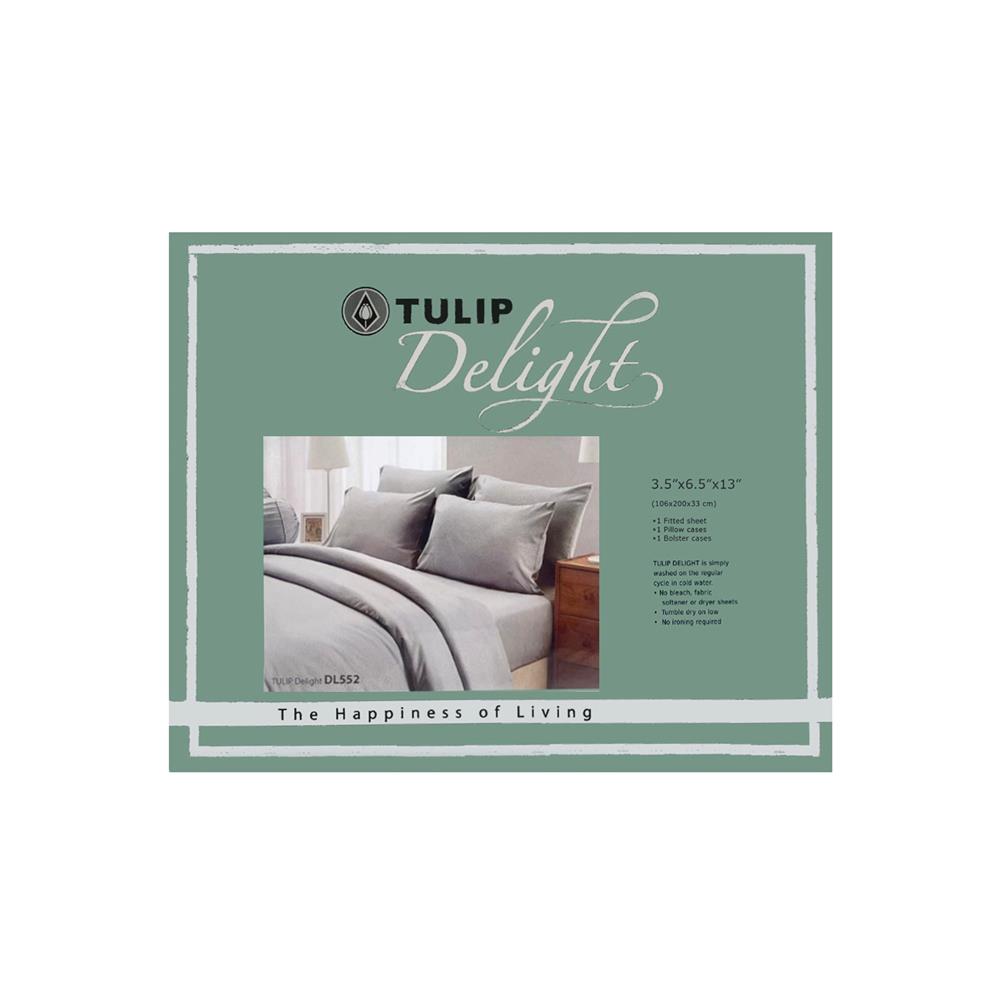 ชุดผ้าปูที่นอน 3.5 ฟุต 3 ชิ้น TULIP DELIGHT 60058-DL552