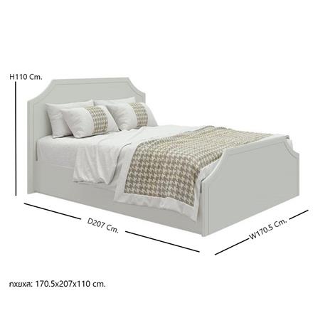 ชุดห้องนอน 5 ฟุต SB FURNITURE QUINN 59060563 สี MAGIC GREY_8