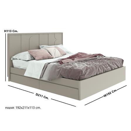 ชุดห้องนอน 6 ฟุต SB FURNITURE LAVIQUE 59060070 สี PASTELA CREAM_5