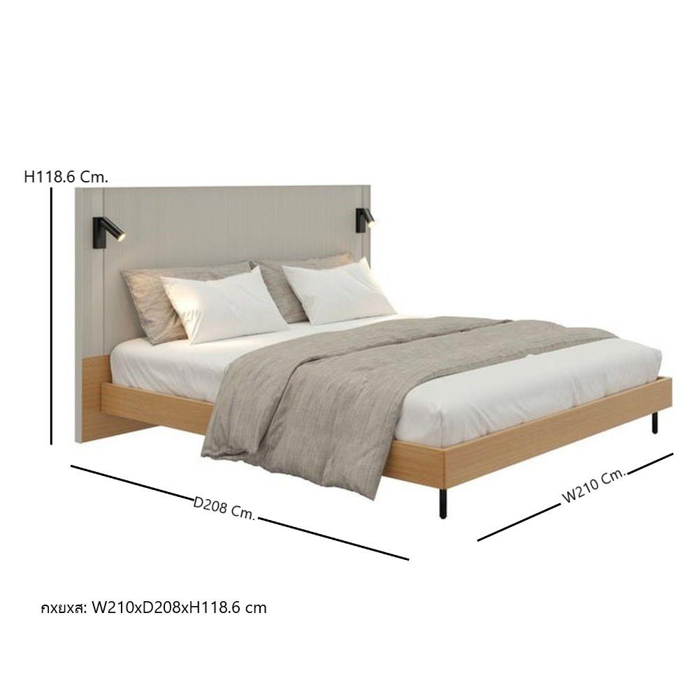 ชุดห้องนอน 6 ฟุต  SB FURNITURE WHIZ 59060537 สี MAGIC GREY