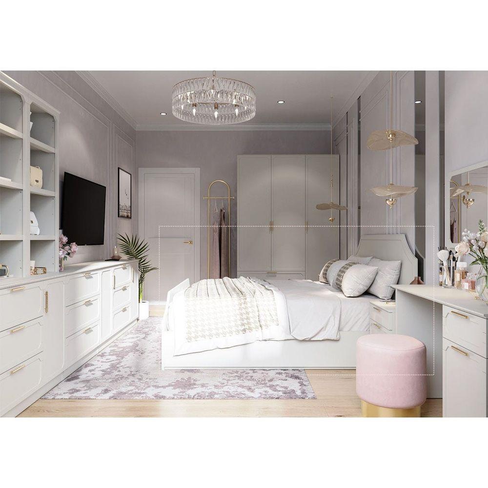 เตียง 6 ฟุต  SB FURNITURE QUINN 19228838 สี MAGIC GREY