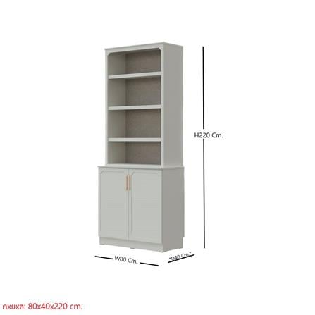 ตู้สูง SB FURNITURE QUINN 19228852 80 ซม. สี MAGIC GREY_6