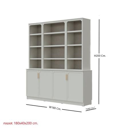 ตู้สูง SB FURNITURE QUINN 19228850 180 ซม. สี MAGIC GREY_6