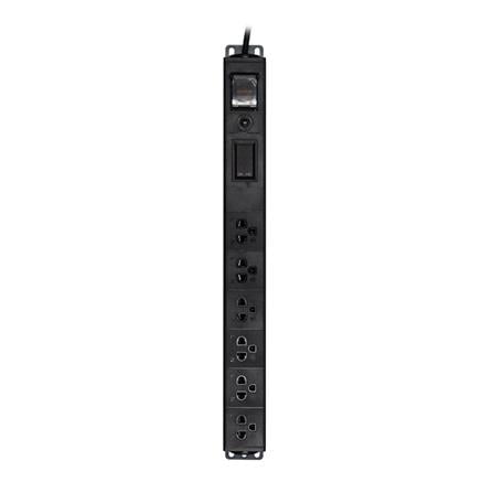 รางปลั๊กไฟตู้ RACK 6 ช่อง 1 สวิตซ์ GLINK GPDU-10K 2 ม. สีดำ_0