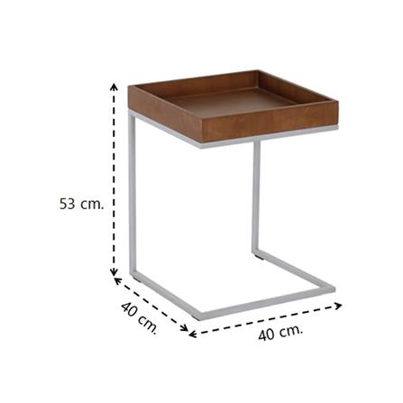 โต๊ะข้าง SB FURNITURE ART 19109630 40 ซม. สีไม้เข้ม_4