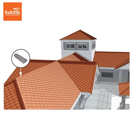 ครอบสันหลังคา เจียระไน ตราเพชร 5 มม. สีเทาเงิน_2