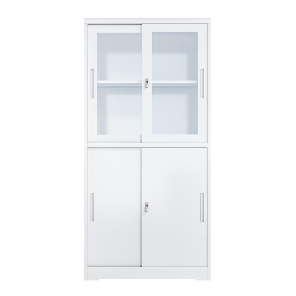 ตู้เหล็กสูงบานเลื่อน FURDINI KULLEN FYD-W017 สีขาว