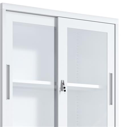 ตู้เหล็กสูงบานเลื่อน FURDINI KULLEN FYD-W017 สีขาว_2