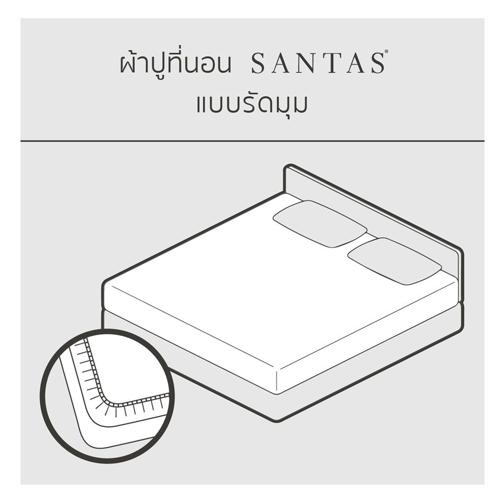 ชุดผ้าปูที่นอน 5 ฟุต 10 ชิ้น SANTAS TWEEDIA GR