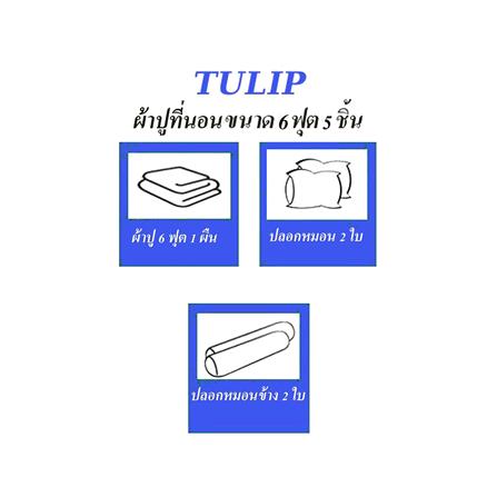 ชุดผ้าปูที่นอน 6 ฟุต 5 ชิ้น TULIP DELIGHT 60012-DL113_4