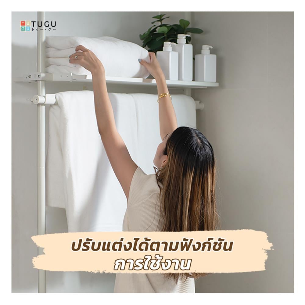 แผ่นชั้นไม้ MDF STACKO X TUGU 80X40X1.5 ซม. สีขาว