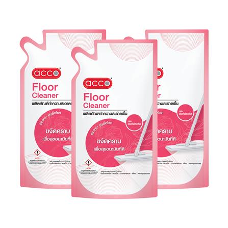 น้ำยาทำความสะอาดพื้นฆ่าเชื้อ ACCO 750 มล. PINK FLORAL แพ็ก 3 ชิ้น_0