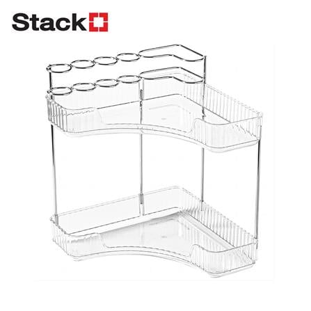 ชั้นเข้ามุมเก็บเครื่องสำอาง STACKO BREIS 25.5x25.5x30 ซม. สีใส_0