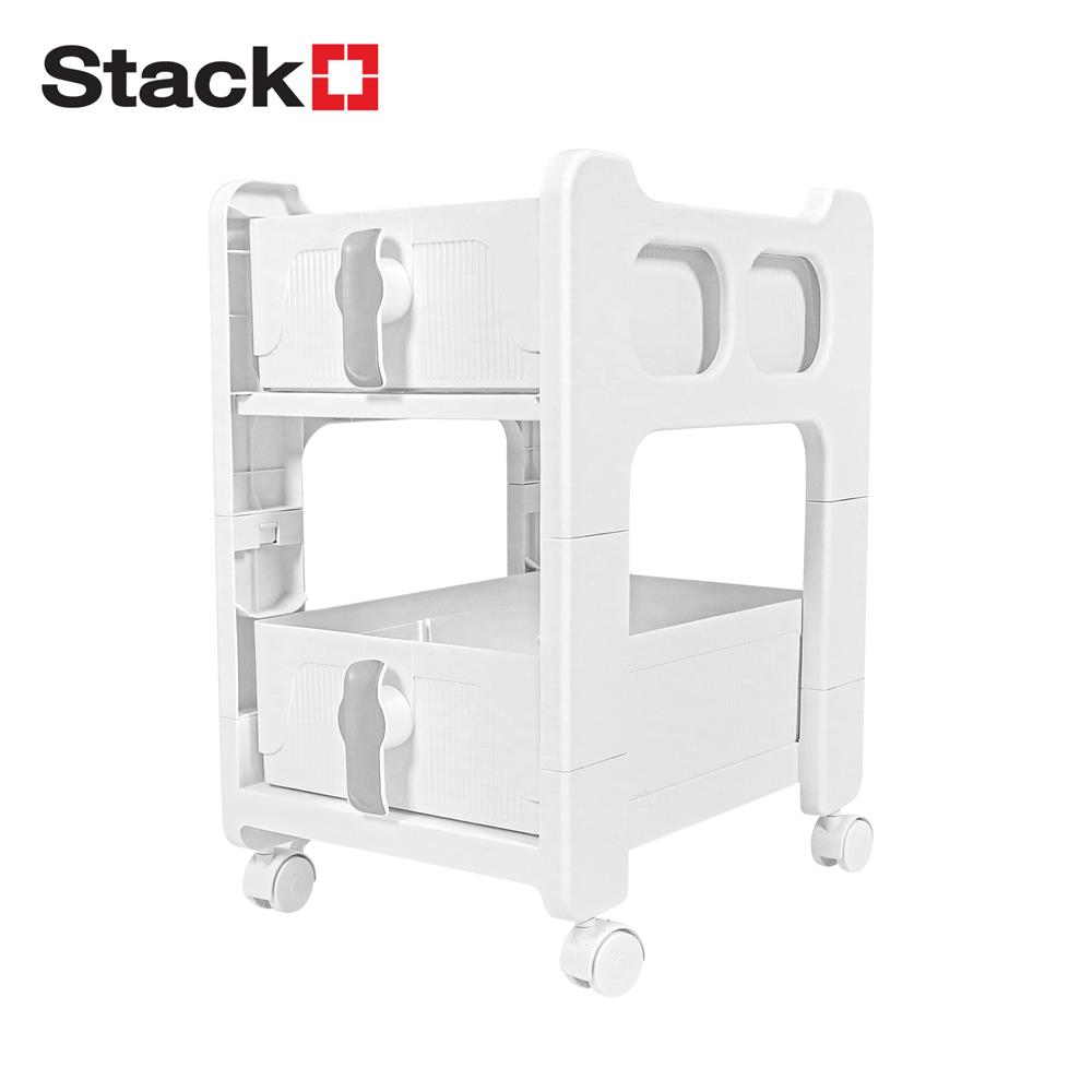 ชั้นลิ้นชัก 2 ชั้น STACKO VIVE 29x39x50 ซม. สีขาว_1