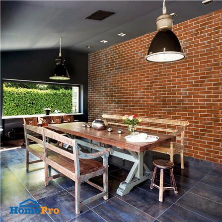 กระเบื้องดินเผา 2x8 นิ้ว KENZAI สแปนิช ไทล์ ดัสตี้ โรส_2