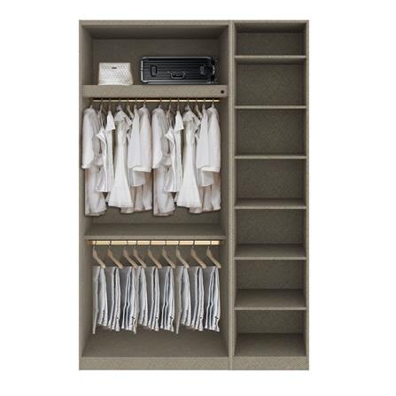 ตู้เสื้อผ้า 3 บานเปิด SB BUILT IN WARDROBE PLUS 59061124 150 ซม. สีเทา_1