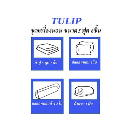 ชุดผ้าปูที่นอน 5 ฟุต 6 ชิ้น TULIP DELIGHT 60205-DL099_4