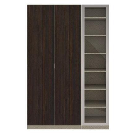 ตู้เสื้อผ้า 3 บานเปิด SB BUILT IN WARDROBE PLUS 59061121 150 ซม. สีไม้เข้ม_0