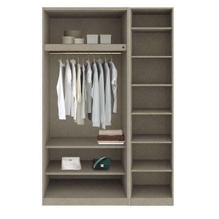 ตู้เสื้อผ้า 3 บานเปิด SB BUILT IN WARDROBE PLUS 59061121 150 ซม. สีไม้เข้ม_1