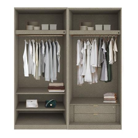 ตู้เสื้อผ้า 4 บานเปิด SB BUILT IN WARDROBE PLUS 59061014 200 ซม. สีเทา_1