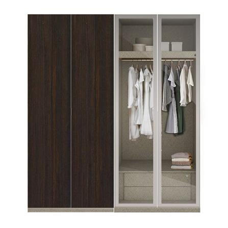 ตู้เสื้อผ้า 4 บานเปิด SB BUILT IN WARDROBE PLUS 59061010 200 ซม. สีไม้เข้ม