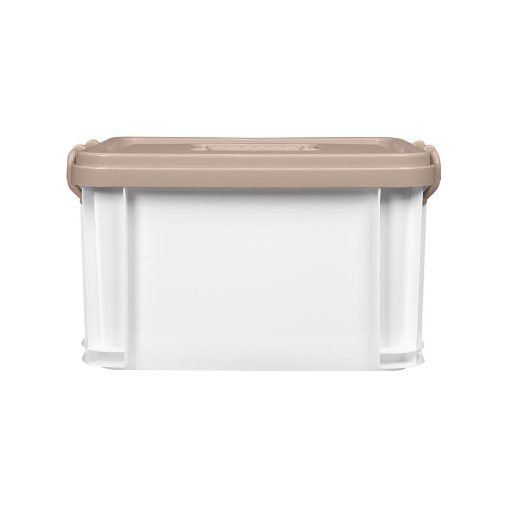 กล่องฝาล็อกหูหิ้ว STACKO 9 ลิตร 23.2x32x18.5 ซม. สีน้ำตาล