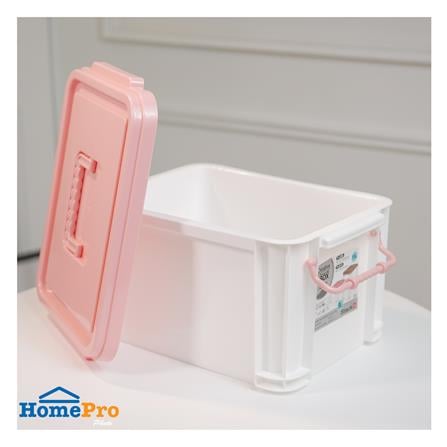 กล่องฝาล็อกหูหิ้ว STACKO 9 ลิตร 23.2x32x18.5 ซม. สีชมพู_4