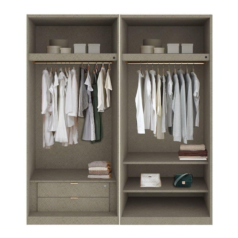 ตู้เสื้อผ้า 4 บานเปิด SB BUILT IN WARDROBE PLUS 59061011 200 ซม. สีเงิน