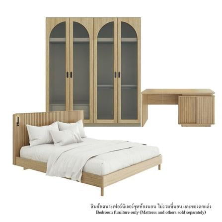 ชุดห้องนอน 5 ฟุต SB FURNITURE VALLEY 59060907 สีไม้อ่อน