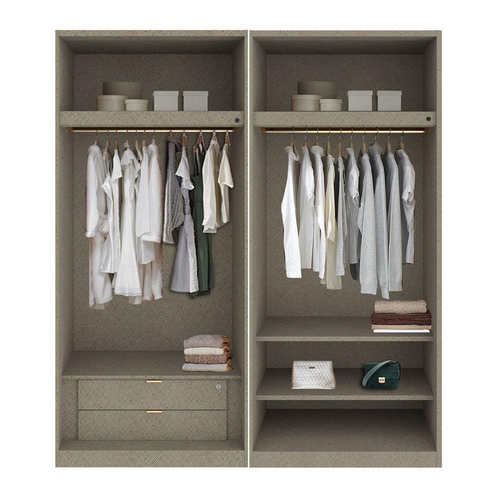 ตู้เสื้อผ้า 4 บานเปิด SB BUILT IN WARDROBE PLUS 59061021 200 ซม. สี RIO BROWN