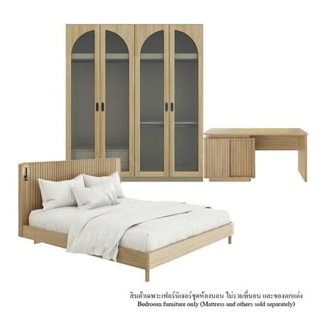 ชุดห้องนอน 5 ฟุต SB FURNITURE VALLEY 59060906 สีไม้อ่อน