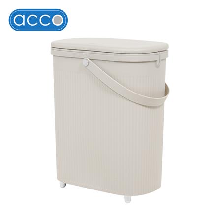 ถังขยะเหลี่ยมฝากด ACCO VIVE 12 ลิตร สีครีม_0