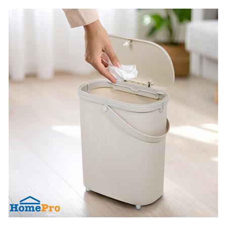 ถังขยะเหลี่ยมฝากด ACCO VIVE 12 ลิตร สีครีม_6
