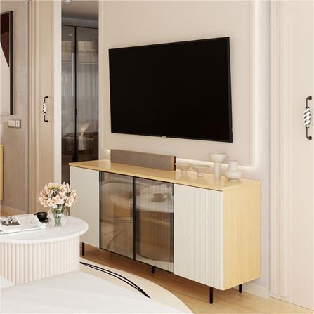ตู้วางทีวี SB FURNITURE WHIZ 19228163 158.4 ซม. สีเทาอ่อน_4