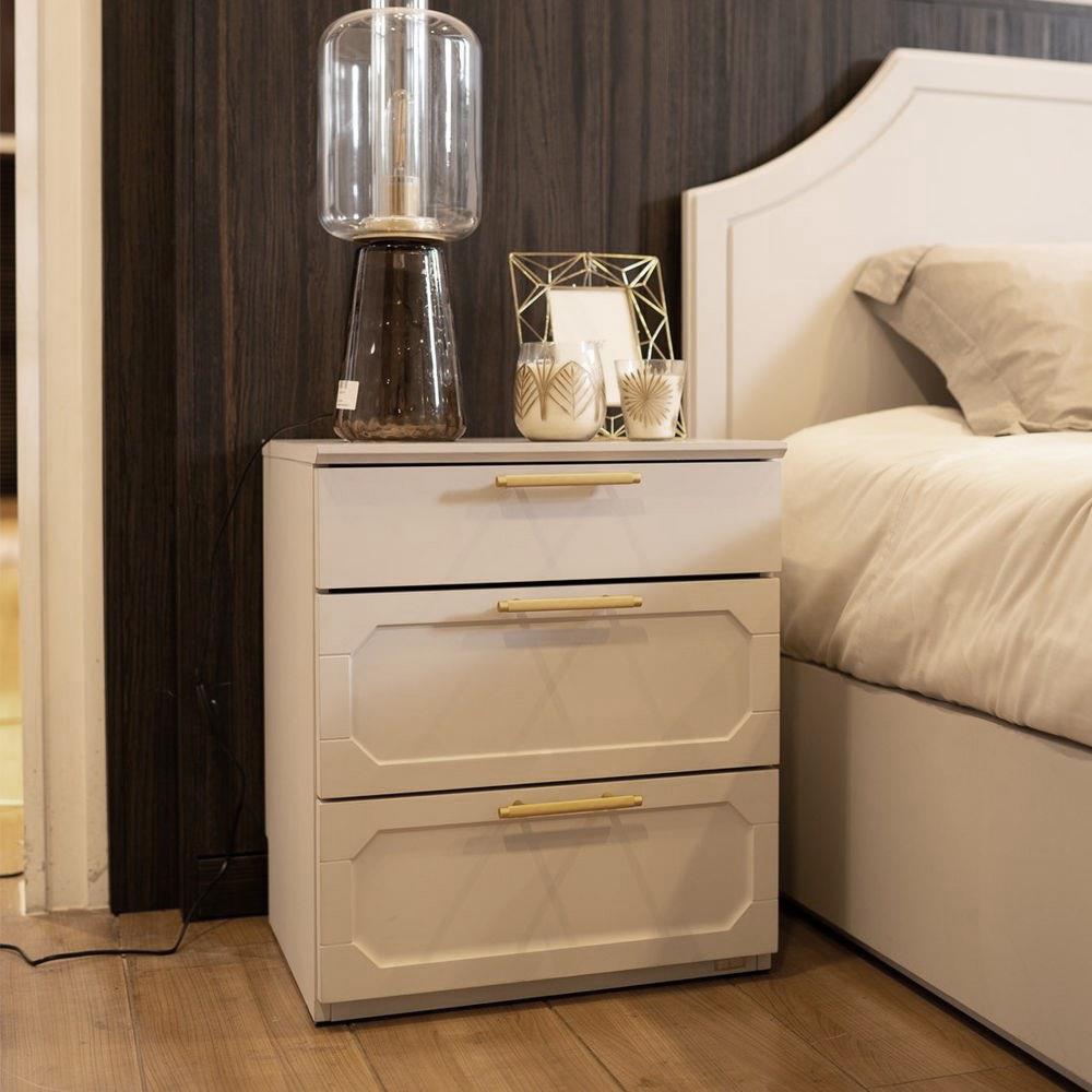 ตู้ข้างเตียง SB FURNITURE QUINN 19228841 50 ซม. สีเทาอ่อน