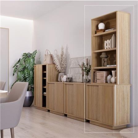 ตู้สูง SB FURNITURE VALLEY 19230521 80 ซม. สีไม้อ่อน_4