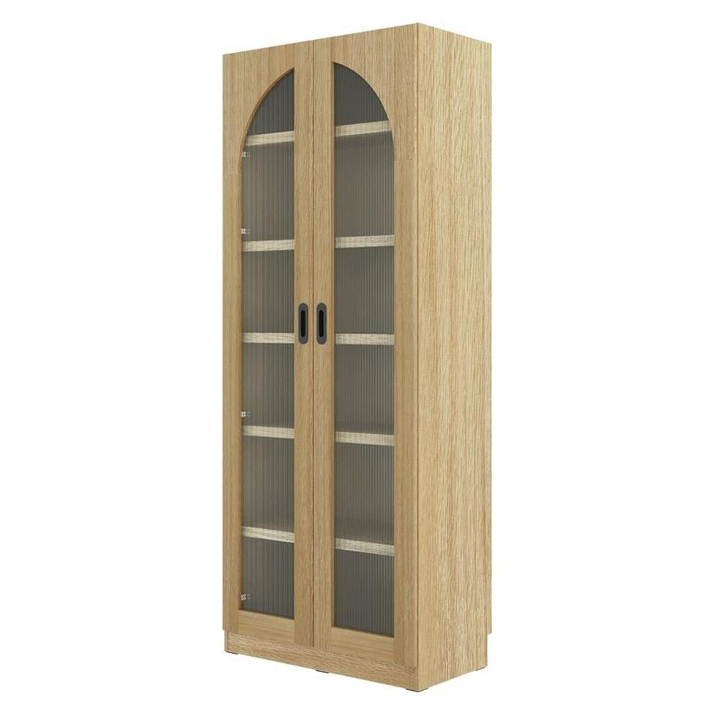 ตู้โชว์ 2 บานเปิด SB FURNITURE VALLEY 19230524 80 ซม. สีไม้อ่อน