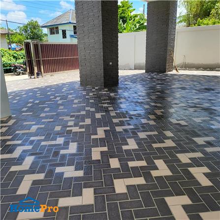 กระเบื้องดินเผา 4x8 นิ้ว KENZAI แกรนิตโต้ คาร์บอนแบล๊ค 30P_2