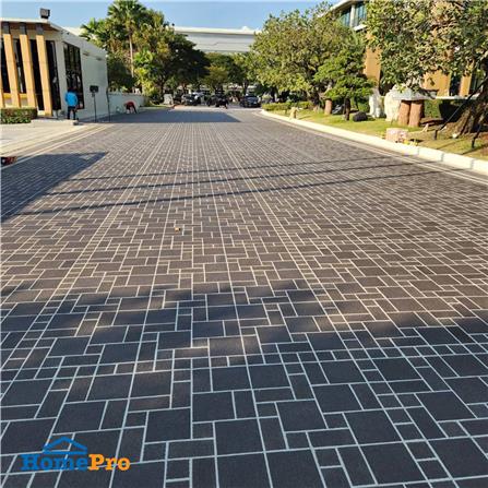 กระเบื้องดินเผา 8x8 นิ้ว KENZAI แกรนิตโต้ คาร์บอนแบล็ค 16P_2