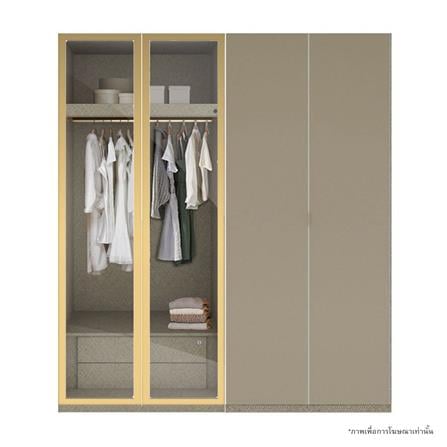 ตู้เสื้อผ้า 4 บานเปิด SB BUILT IN WARDROBE PLUS 59061023 200 ซม. สี RIO BROWN_0