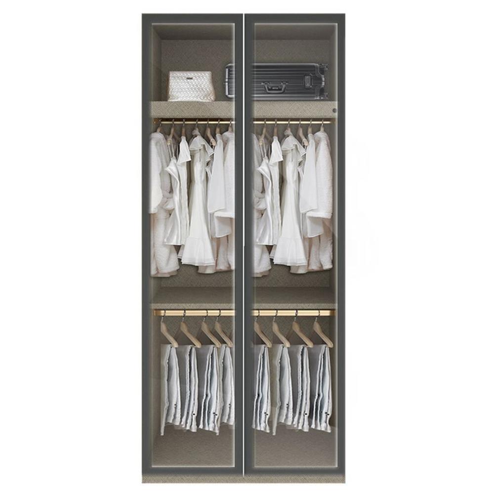 ตู้เสื้อผ้า 2 บานเปิด SB BUILT IN WARDROBE PLUS 59061086 100 ซม. สีดำ