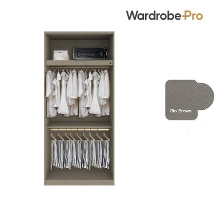 ตู้เสื้อผ้า 2 บานเปิด SB BUILT IN WARDROBE PLUS 59061078 100 ซม. สี RIO BROWN_2