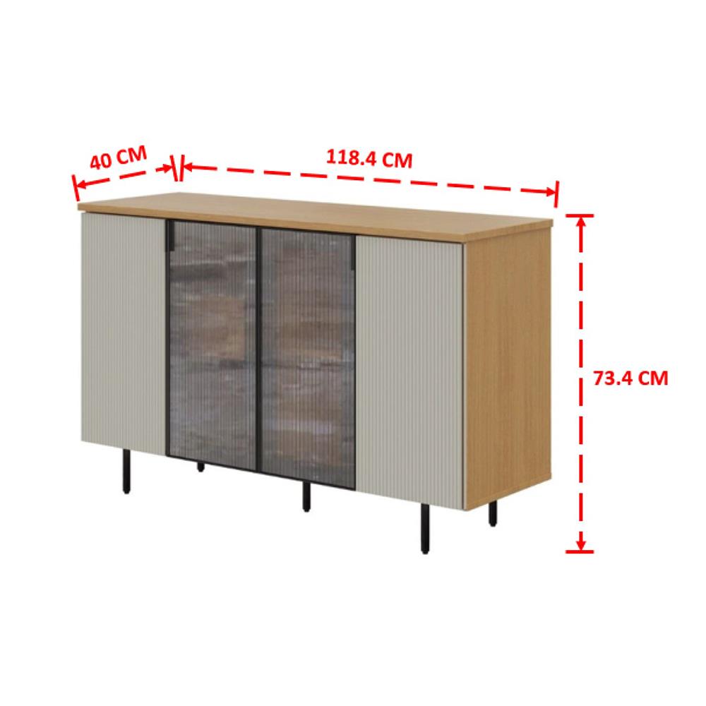 ตู้วางทีวี SB FURNITURE WHIZ 19228162 118.4 ซม. สีเทาอ่อน