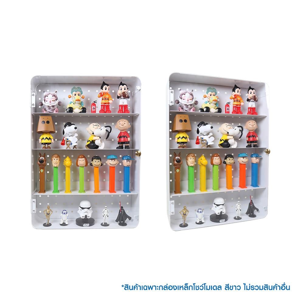 กล่องเหล็กโชว์โมเดล STACKO MANIA 30x9x42 ซม. สีขาว