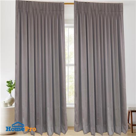 ผ้าม่านจีบ HOME LIVING STYLE ASTON UV 160X220 ซม. สีเทา_4