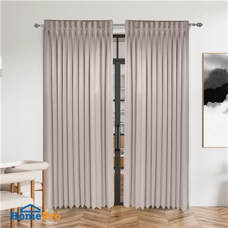 ผ้าม่านจีบ HOME LIVING STYLE HOSKIN UV 155X220 ซม. สีครีม_4
