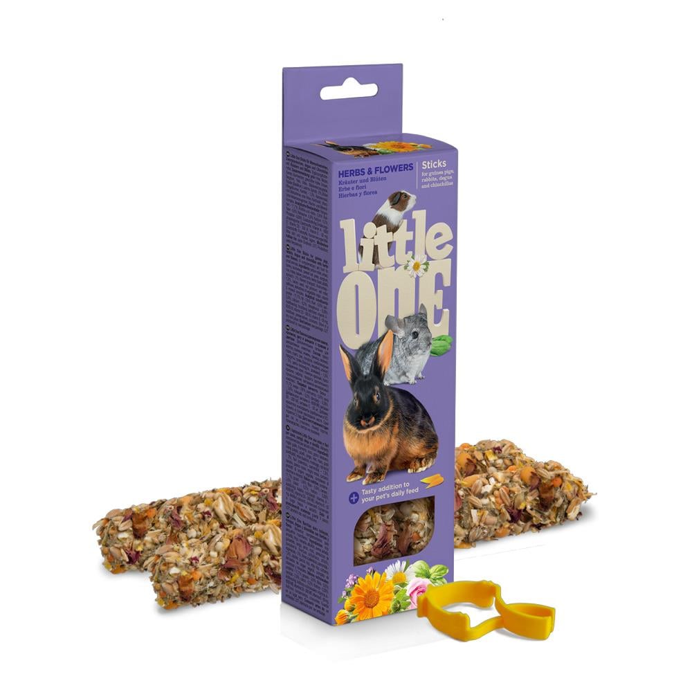 ขนมกระต่ายและหนูชนิดแท่ง LITTLE ONE HERBS AND FLOWERS 110 ก.