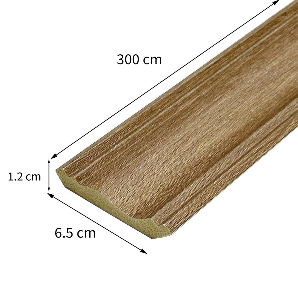 บัวฝ้า PS CROBERN JC880-708T 6.5x300x1.2 ซม. สีวอลนัท