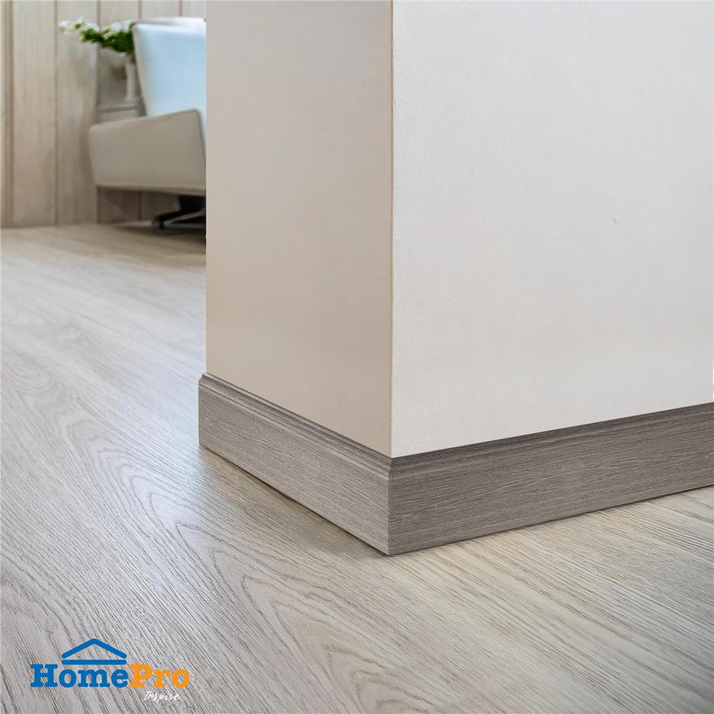 บัวพื้น PS CROBERN JC879-361T 9.5x300x1.2 ซม. สีเทา